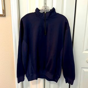 Ashworth | Navy blue quarter zip sweater shirt
